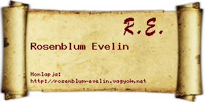 Rosenblum Evelin névjegykártya