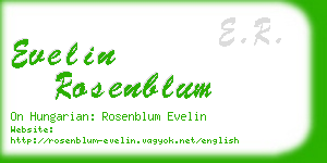 evelin rosenblum business card